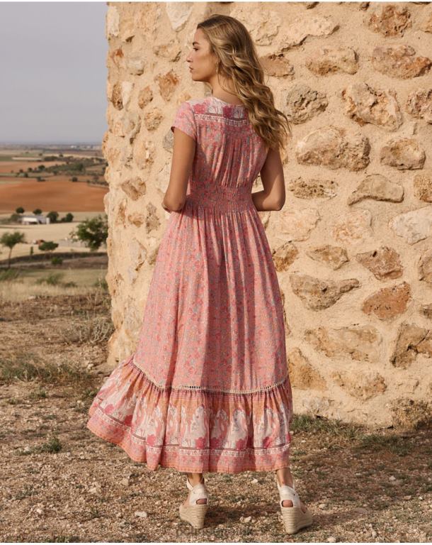 Clothing Polin et moi Carly Long Dress Salmon J4DB6124