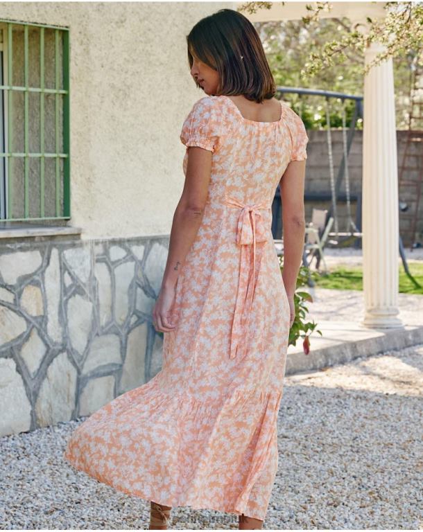 Clothing Polin et moi Cleofe Buttons Dress PEACH J4DB690