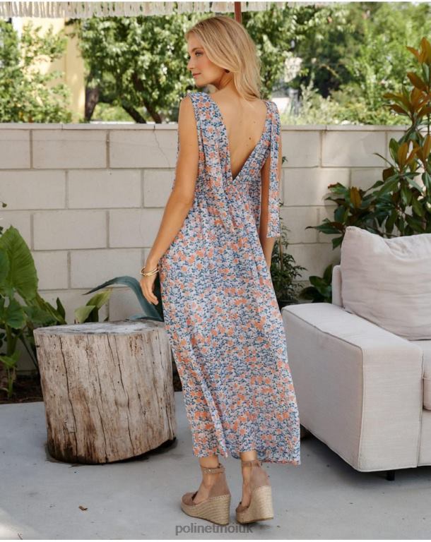 Clothing Polin et moi Dress Bows Ale denim J4DB67