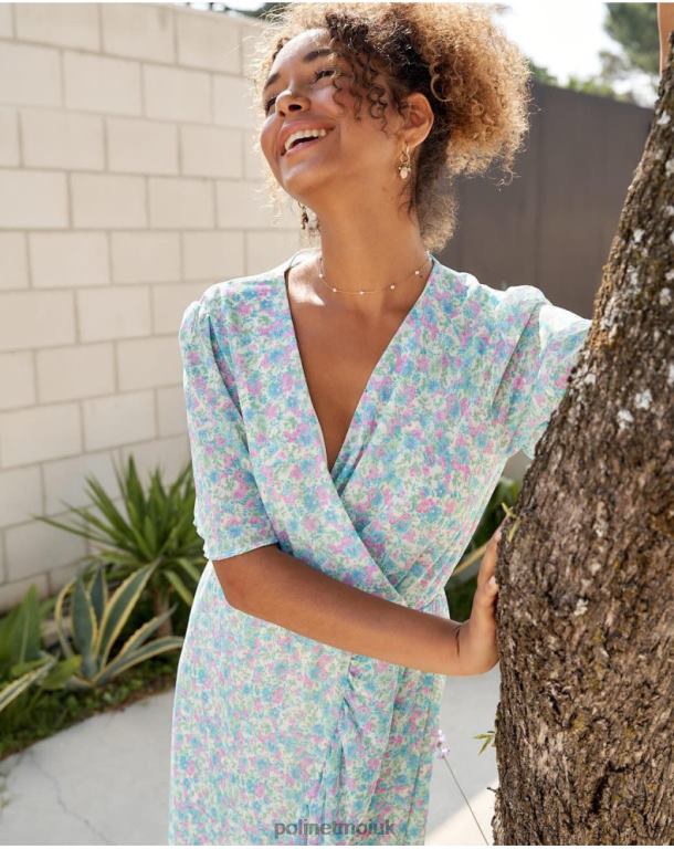 Clothing Polin et moi Dress Cross-over Ainhoa denim J4DB614