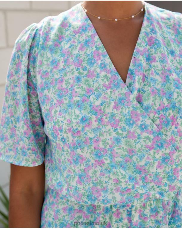 Clothing Polin et moi Dress Cross-over Ainhoa denim J4DB614