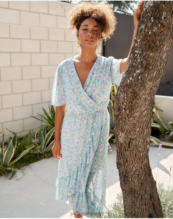 Clothing Polin et moi Dress Cross-over Ainhoa denim J4DB614