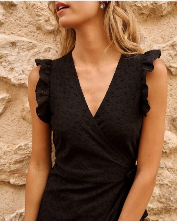 Clothing Polin et moi Dress Cross-over Azara black J4DB644