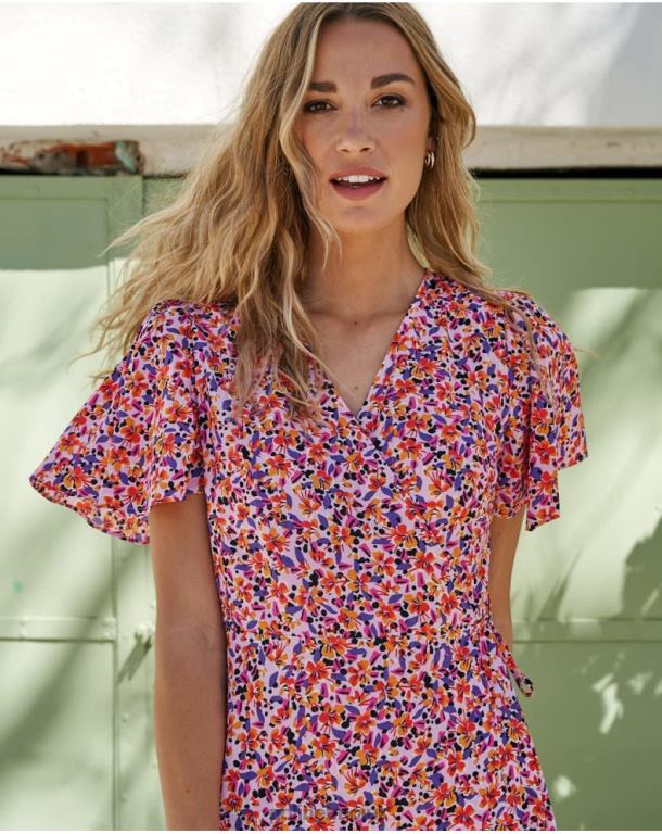 Clothing Polin et moi Dress Cross-over Carma Lilac J4DB6107