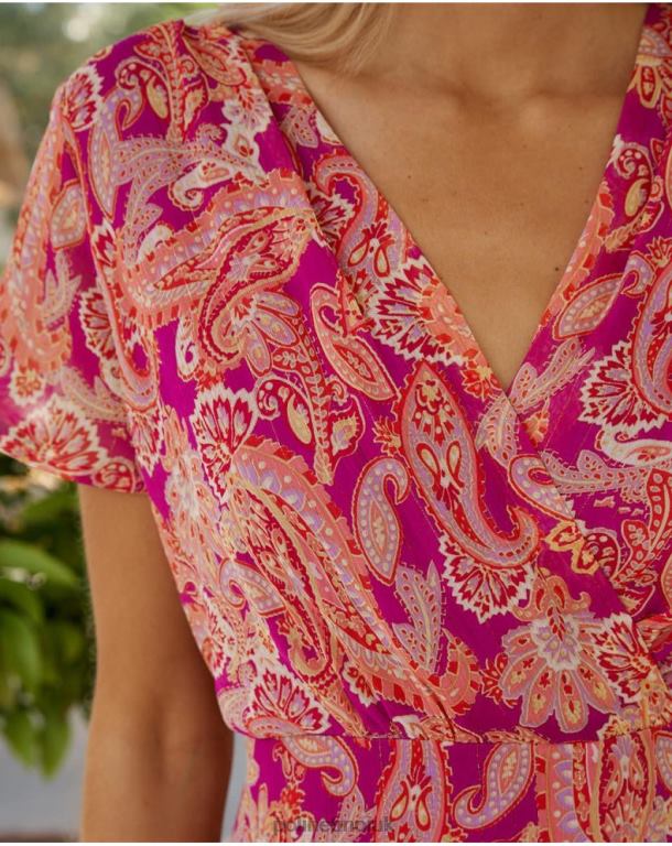 Clothing Polin et moi Dress Cross-over Cinzia Purple J4DB652