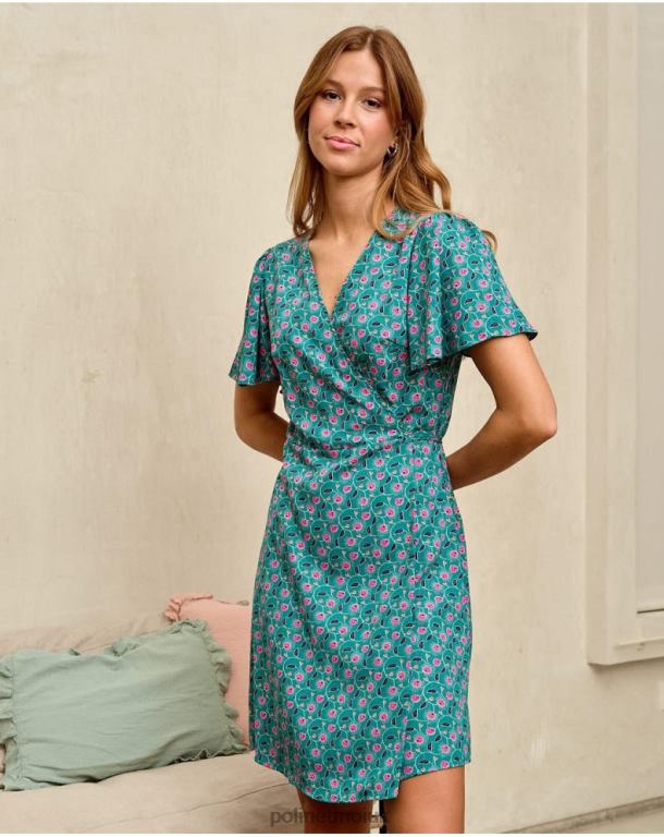 Clothing Polin et moi Dress Cross-over Doli GREEN FOREST J4DB687