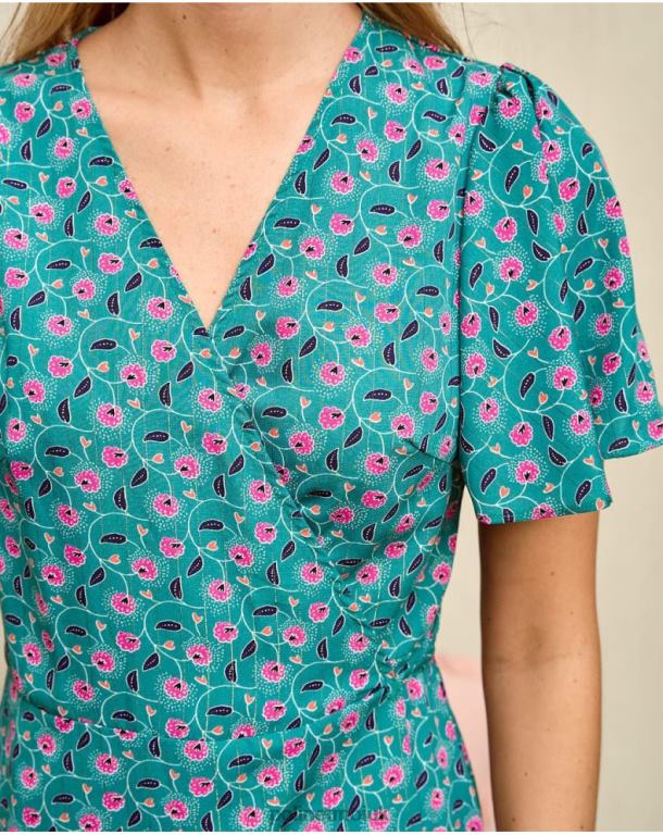 Clothing Polin et moi Dress Cross-over Doli GREEN FOREST J4DB687