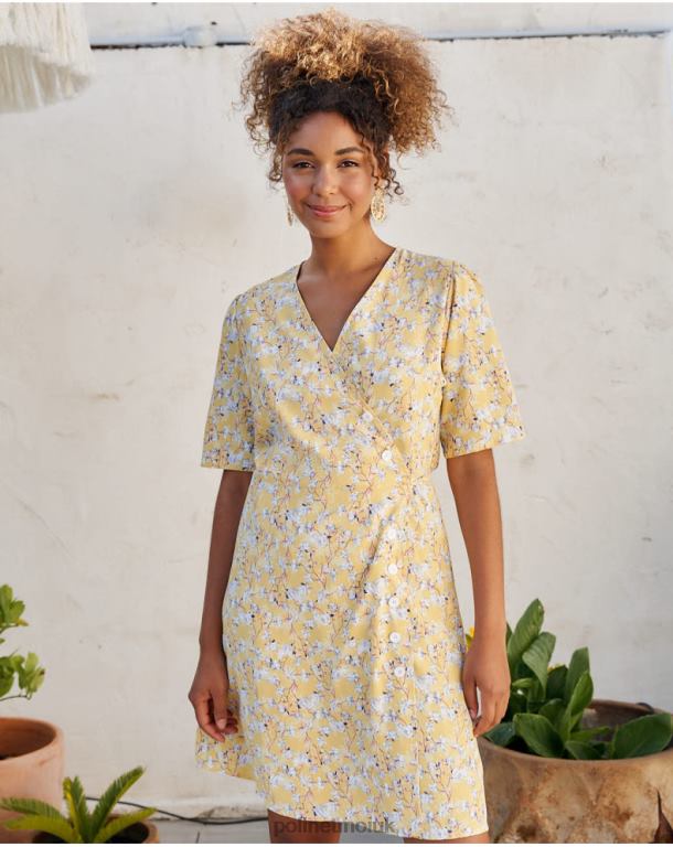Clothing Polin et moi Dress Cross-over Edda YELLOW J4DB633