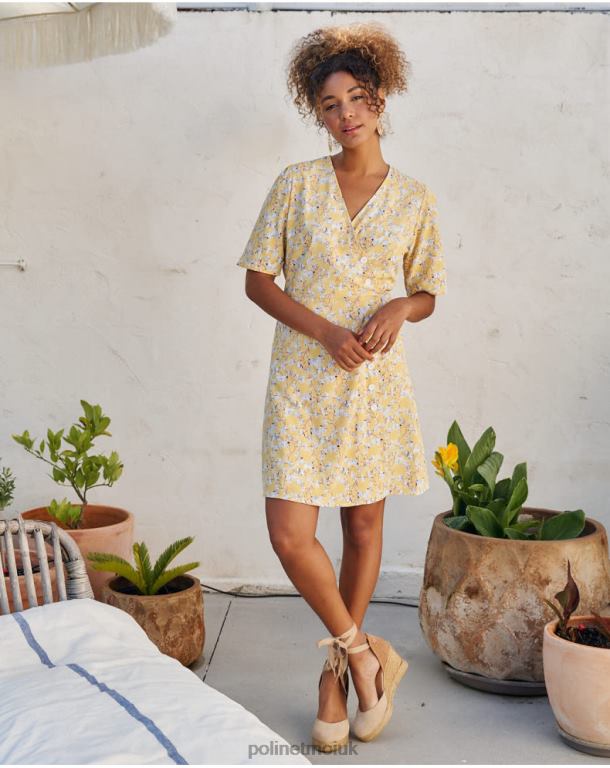 Clothing Polin et moi Dress Cross-over Edda YELLOW J4DB633