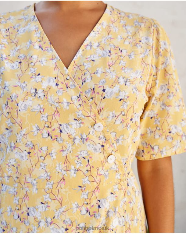 Clothing Polin et moi Dress Cross-over Edda YELLOW J4DB633