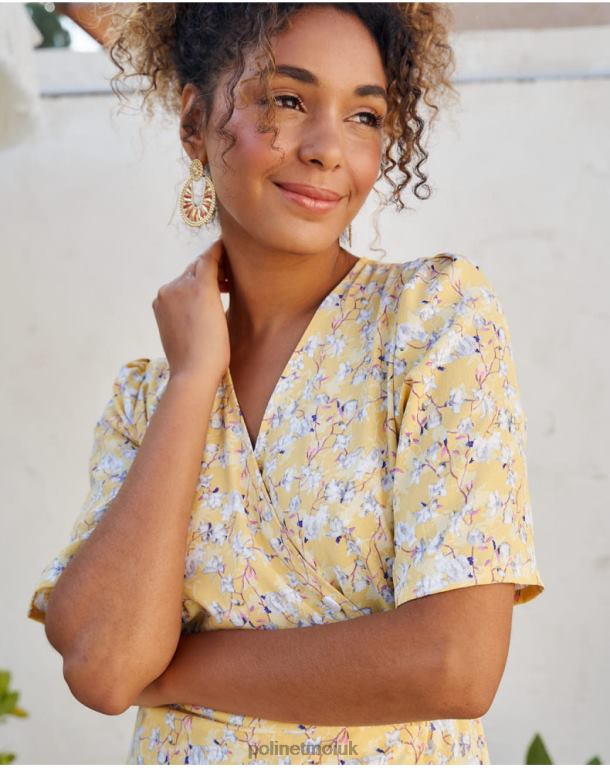 Clothing Polin et moi Dress Cross-over Edda YELLOW J4DB633