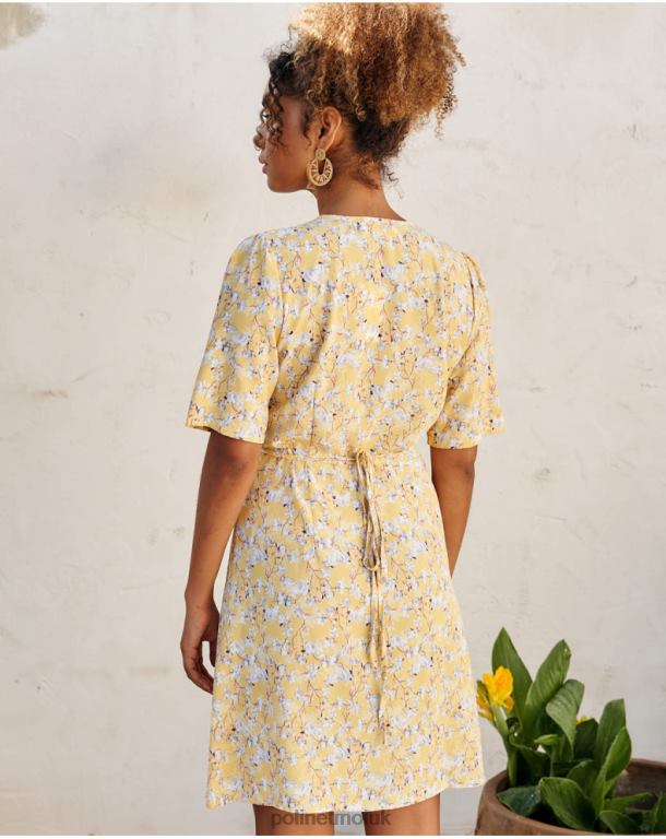 Clothing Polin et moi Dress Cross-over Edda YELLOW J4DB633