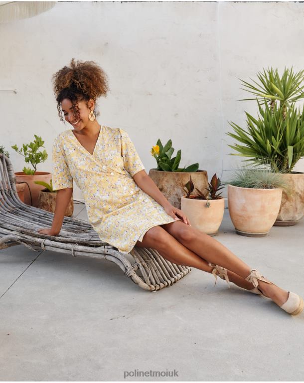 Clothing Polin et moi Dress Cross-over Edda YELLOW J4DB633