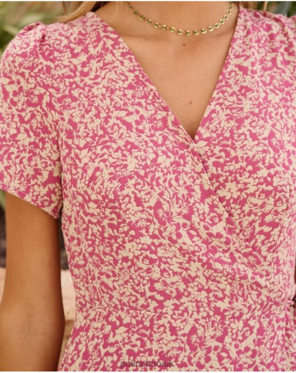 Clothing Polin et moi Dress Cross-over Lourdes Lilac J4DB658