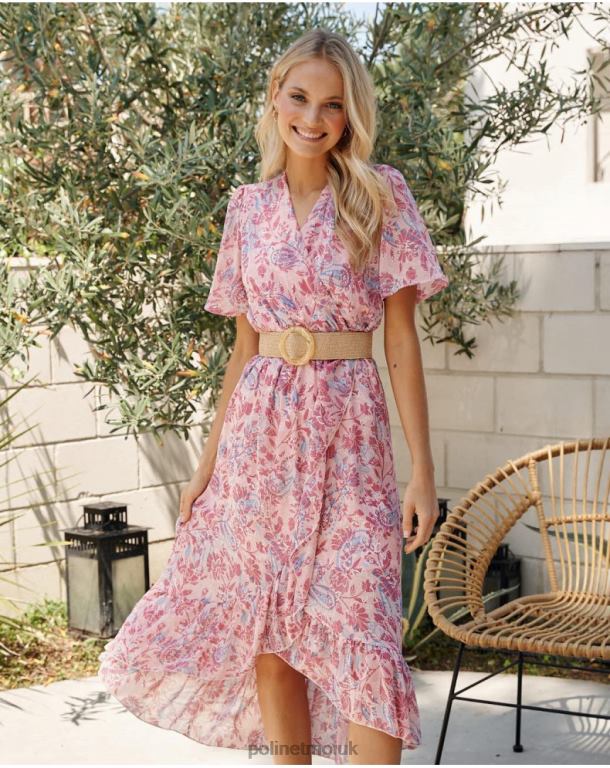 Clothing Polin et moi Dress Cross-over Naiare ROSE J4DB61