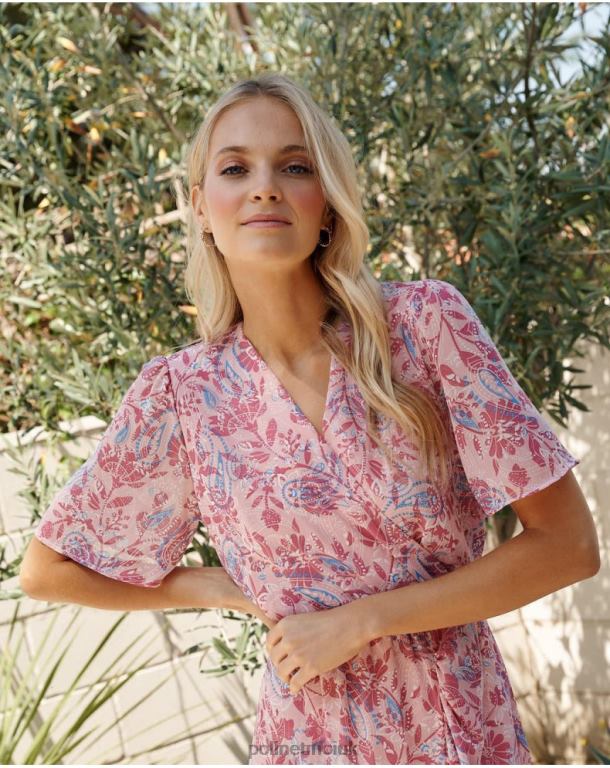 Clothing Polin et moi Dress Cross-over Naiare ROSE J4DB61