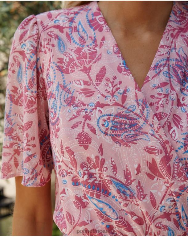 Clothing Polin et moi Dress Cross-over Naiare ROSE J4DB61