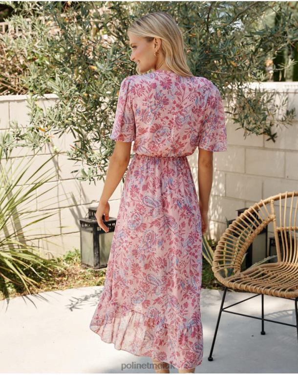 Clothing Polin et moi Dress Cross-over Naiare ROSE J4DB61