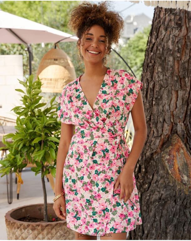 Clothing Polin et moi Dress Cross-over Tana Raspberry J4DB623