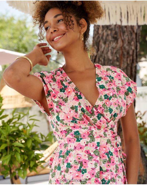 Clothing Polin et moi Dress Cross-over Tana Raspberry J4DB623