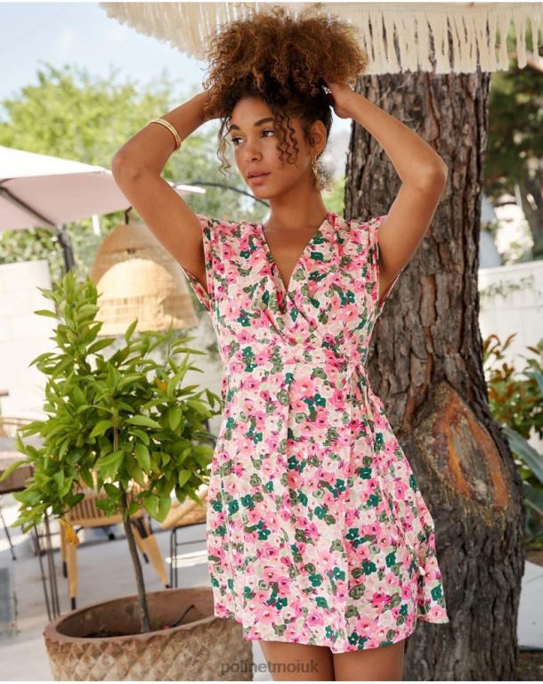 Clothing Polin et moi Dress Cross-over Tana Raspberry J4DB623