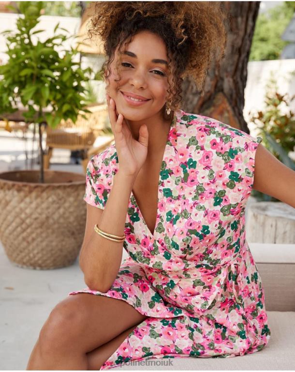 Clothing Polin et moi Dress Cross-over Tana Raspberry J4DB623