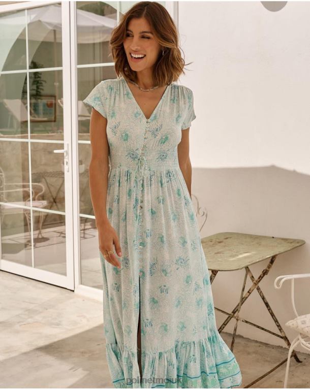 Clothing Polin et moi Dress Flared Vicky Turquoise J4DB662