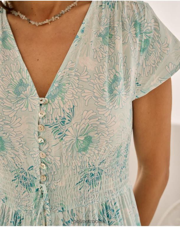 Clothing Polin et moi Dress Flared Vicky Turquoise J4DB662