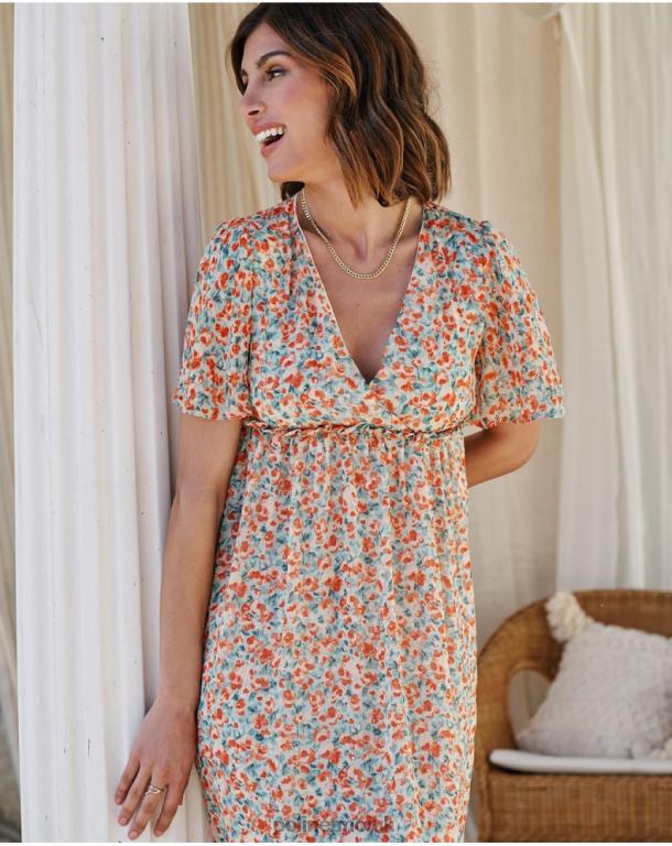 Clothing Polin et moi Dress Flowers Candela denim J4DB698