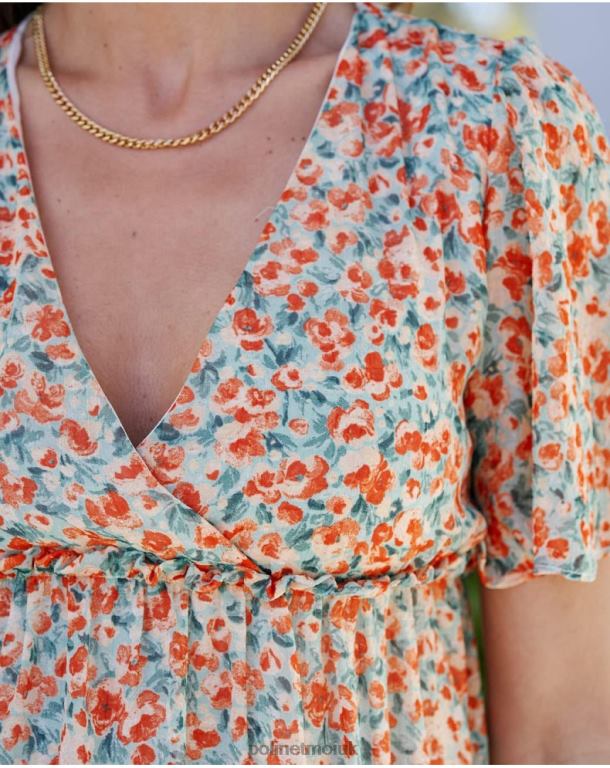 Clothing Polin et moi Dress Flowers Candela denim J4DB698