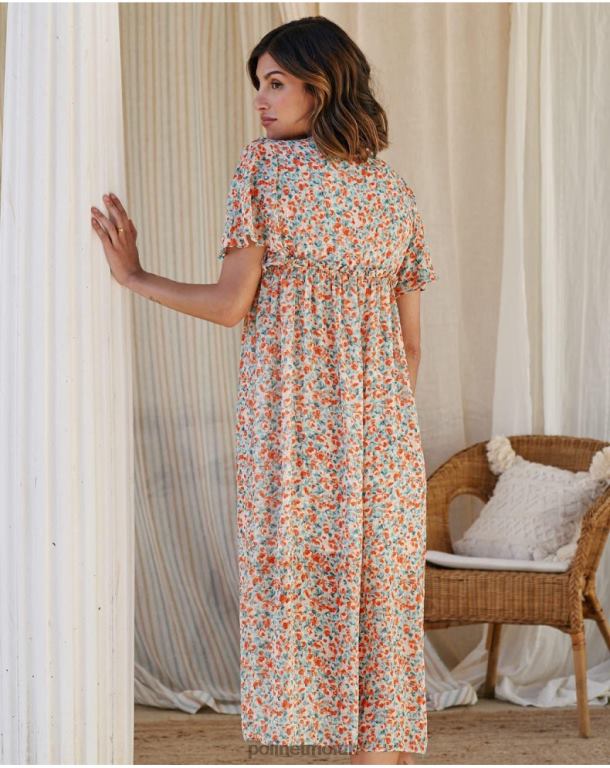 Clothing Polin et moi Dress Flowers Candela denim J4DB698