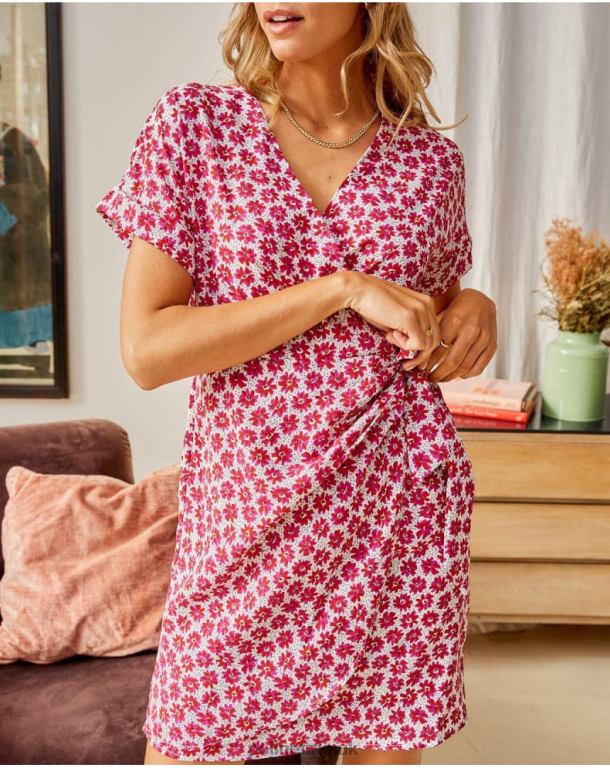 Clothing Polin et moi Dress Knot Jazmine Raspberry J4DB6115