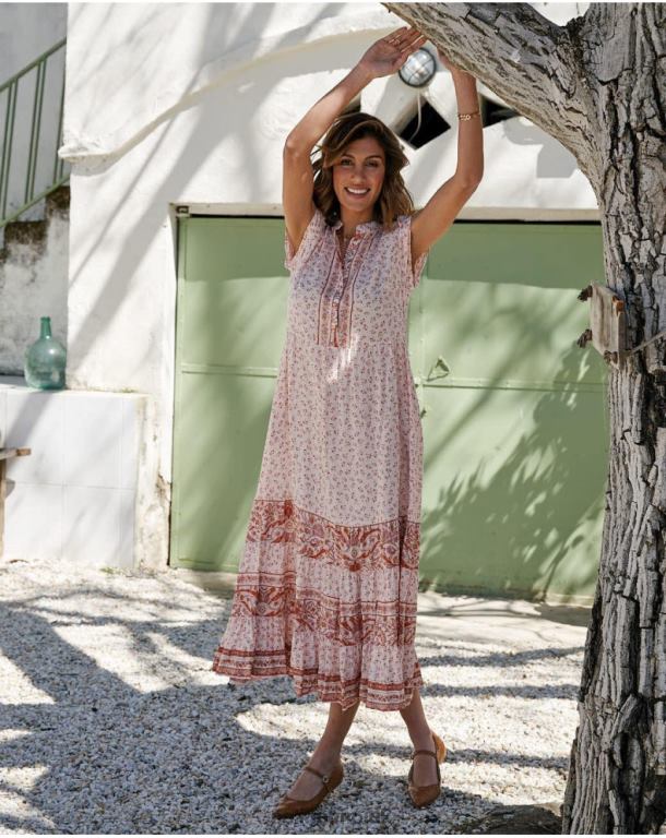 Clothing Polin et moi Dress Ruffled Ada Nude J4DB696