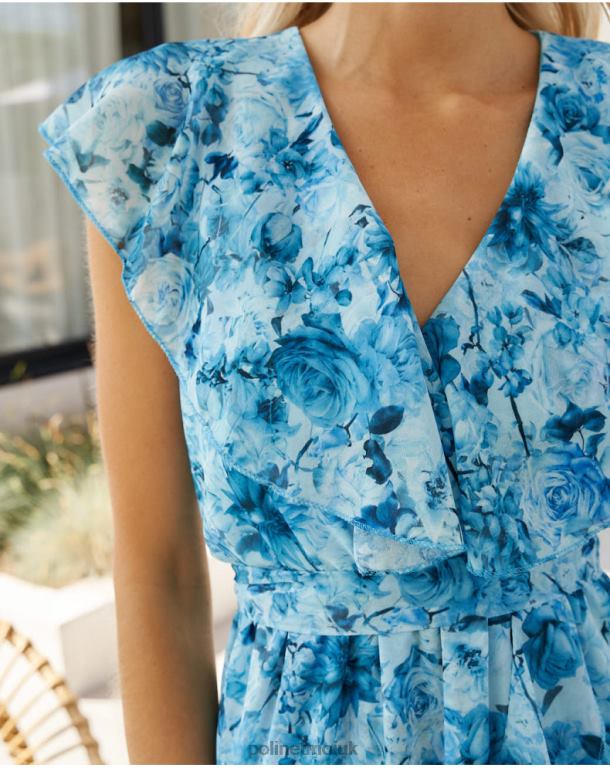 Clothing Polin et moi Dress Ruffled Damaris Turquoise J4DB612