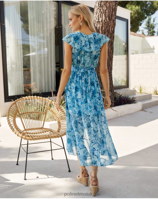 Clothing Polin et moi Dress Ruffled Damaris Turquoise J4DB612