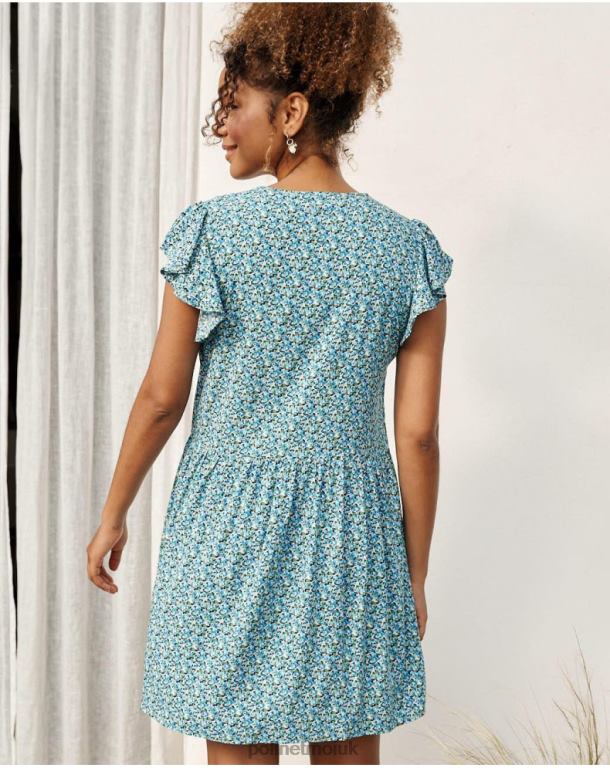 Clothing Polin et moi Dress Ruffled Lena Klein Blue J4DB630