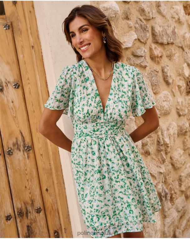 Clothing Polin et moi Dress Spotted Celeste Turquoise J4DB634