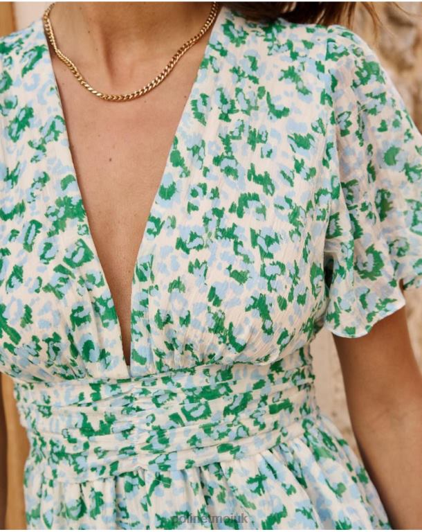 Clothing Polin et moi Dress Spotted Celeste Turquoise J4DB634