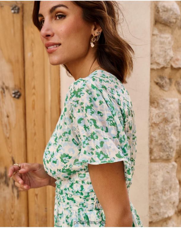 Clothing Polin et moi Dress Spotted Celeste Turquoise J4DB634