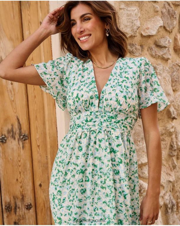 Clothing Polin et moi Dress Spotted Celeste Turquoise J4DB634