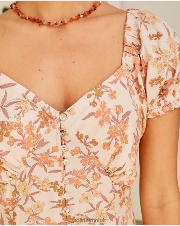 Clothing Polin et moi Floral dress Isolde Salmon J4DB694