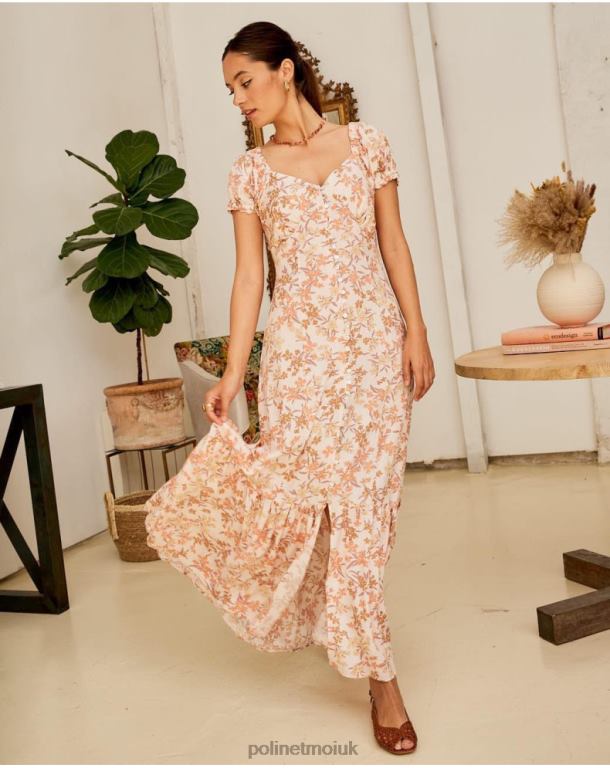 Clothing Polin et moi Floral dress Isolde Salmon J4DB694