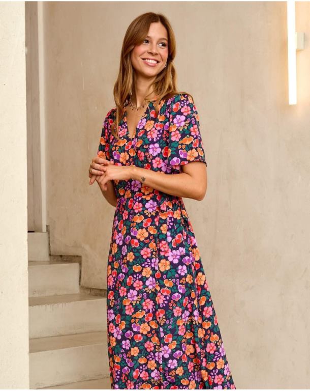 Clothing Polin et moi Gilda Long Dress Marine J4DB6130