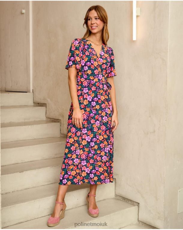Clothing Polin et moi Gilda Long Dress Marine J4DB6130