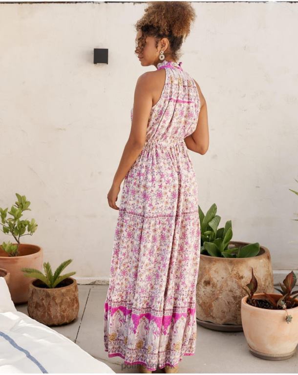 Clothing Polin et moi Halter Vera dress Rose J4DB619