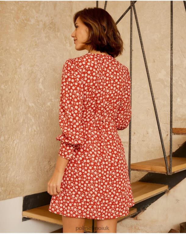 Clothing Polin et moi Lala Cross-over s dress red J4DB6119