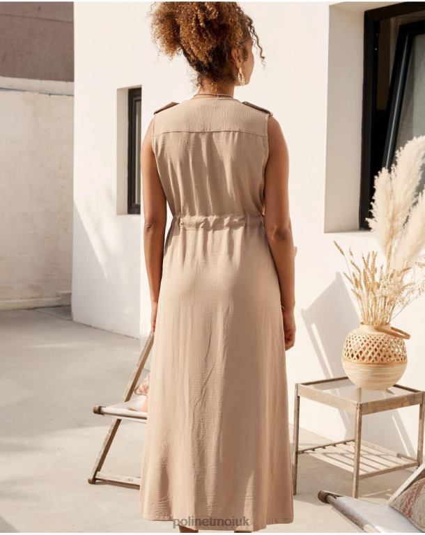 Clothing Polin et moi Lina Midi Dress camel J4DB635