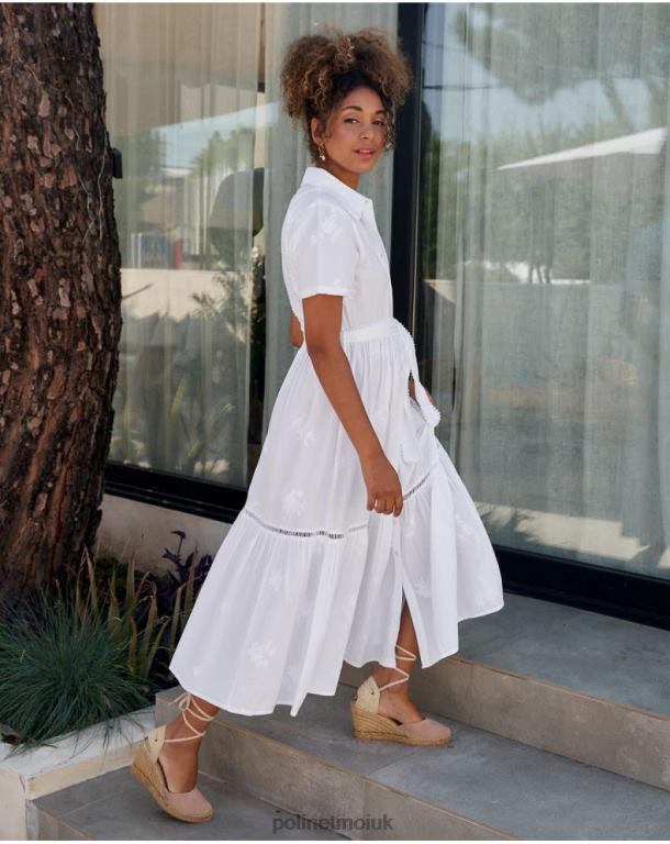 Clothing Polin et moi Lynda Shirt Dress WHITE J4DB625