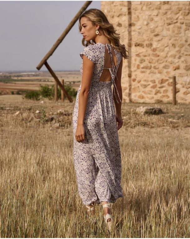 Clothing Polin et moi Magdal Midi Dress Lilac J4DB6111