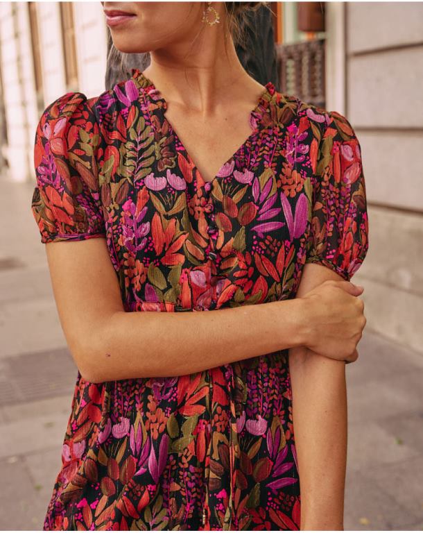 Clothing Polin et moi Maitane Fluid Dress Brown J4DB673